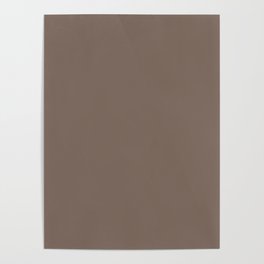 Brown Lentil light earth tones bronze solid color  Poster