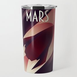 Mars Starship space art Travel Mug