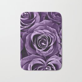 Rose Bouquet in Purple Bath Mat