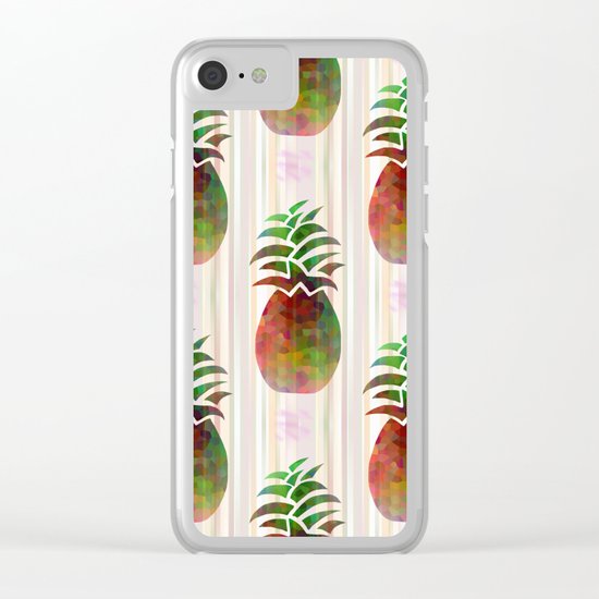 Tropical Pattern Clear iPhone Case