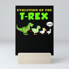 evolution of the trex Mini Art Print