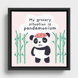 Pandamonium Framed Canvas
