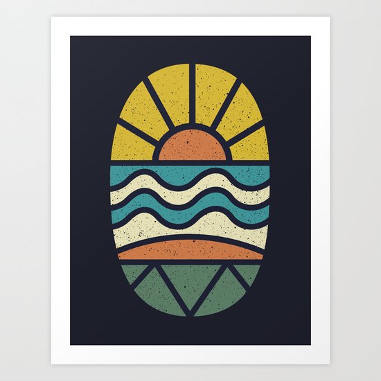 Lets Go Surfing Art Print