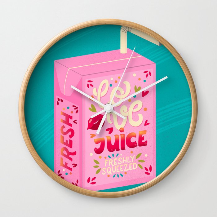 Love Juice Box Wall Clock