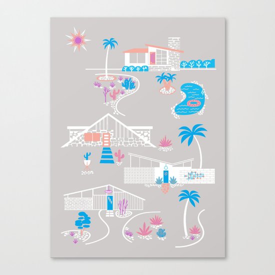 Desert Mid-Century Modern Canvas Print