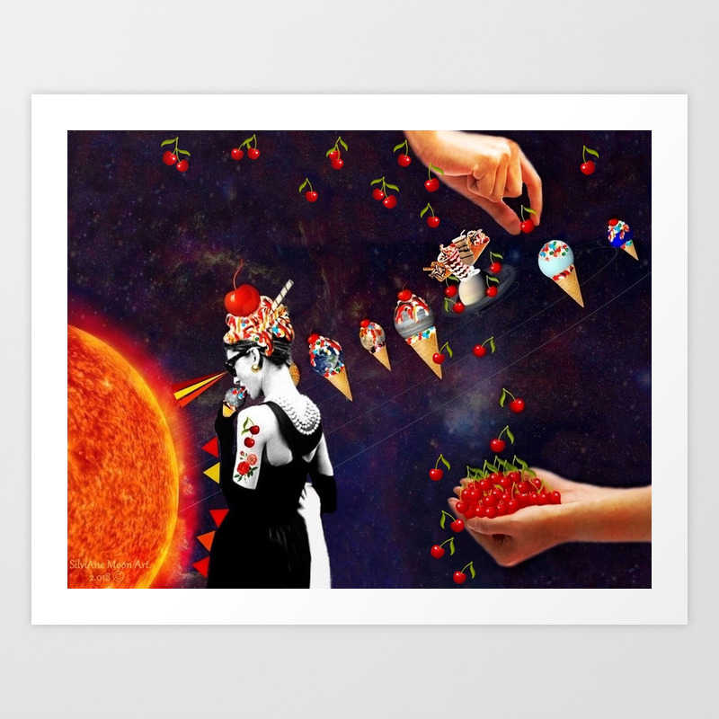 Refreshing Ideas Futuristic Sci Fi Surreal Digital Collage Art Print By Silvianemoon Society6