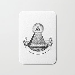 the Eye of Providence from the Great seal of America  All seeing Eye us dollar money cash Pyramid Bath Mat | Eyeofprovidence, Mason, Symbol, Dollar, Secretsociety, Mysterious, Black and White, Pyramid, Graphicdesign, Occult 