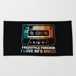 Freestyle Forever I Love 80’s Music Beach Towel