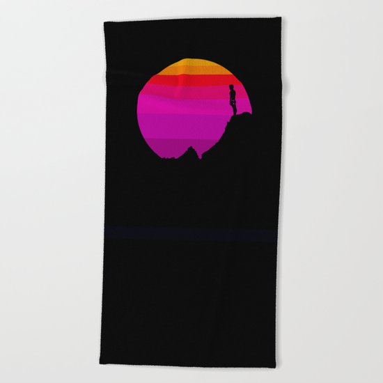 let's dive Beach Towel