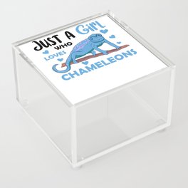 Just A Girl Who Loves Chameleons Funny Animal Acrylic Box