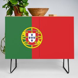 Portugal Flag Print Portuguese Country Pride Patriotic Pattern Credenza