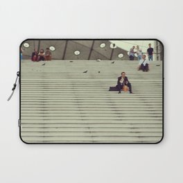 Unfocused Paris Nº 6 | Lunch time in the stairs of La Defense | Out of focus photography Laptop Sleeve