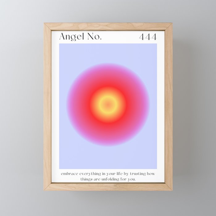 Angel Number 444 Framed Mini Art Print