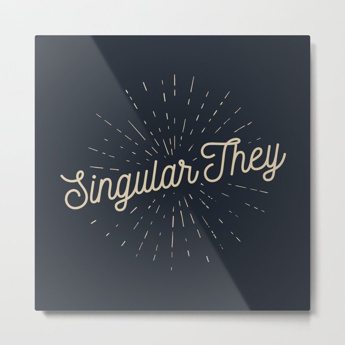 Singular They - Mellow Metal Print