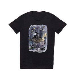 Black cat, magic illustration T Shirt