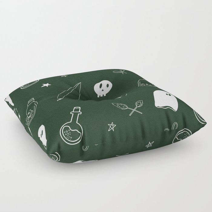 Witchcraft - Green Floor Pillow