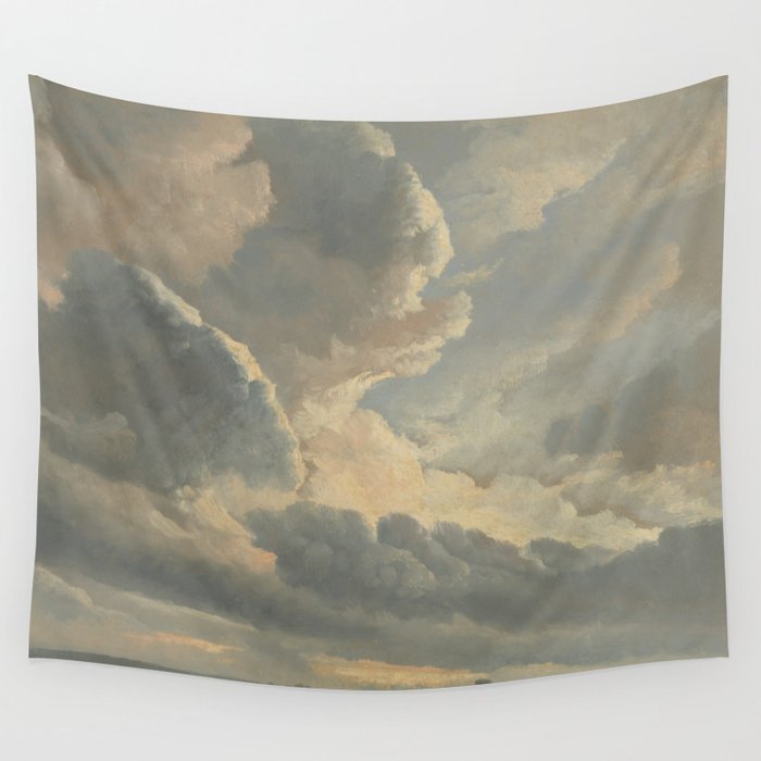 Study of Clouds with a Sunset near Rome Wall Tapestry