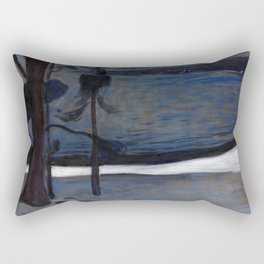 Winter in Nordstrand by Edvard Munch Rectangular Pillow