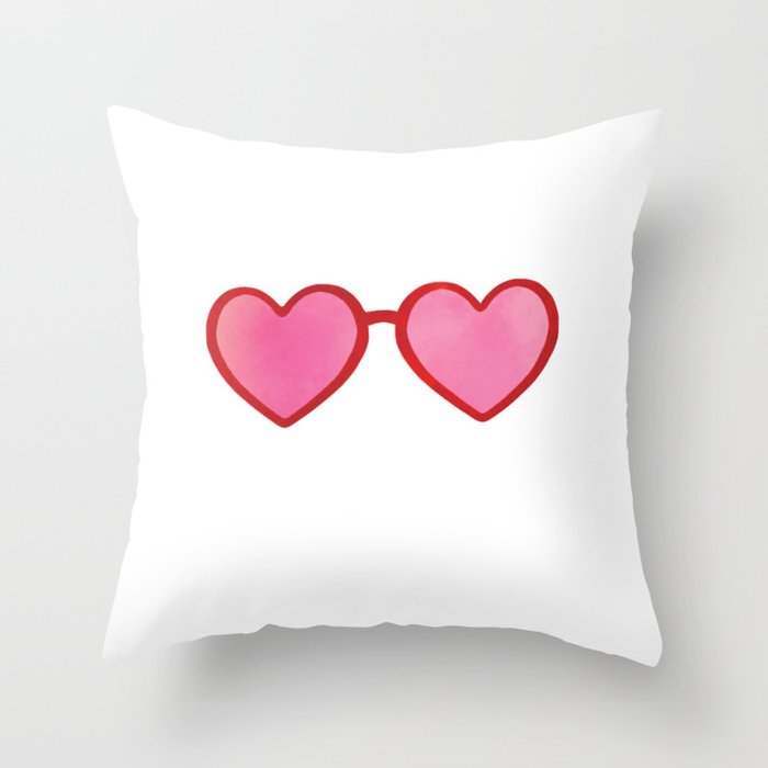 Heart Shaped Love Shades Throw Pillow By Rainbow Love Society6