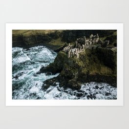 Castle Ruin by the Irish Sea Art Print