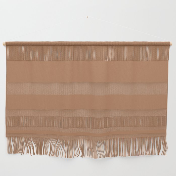 Warm Mid-tone Terracotta Brown Solid Color Autumn Shade Earth-tone Pairs Pantone Caramel 16-1439 TCX Wall Hanging