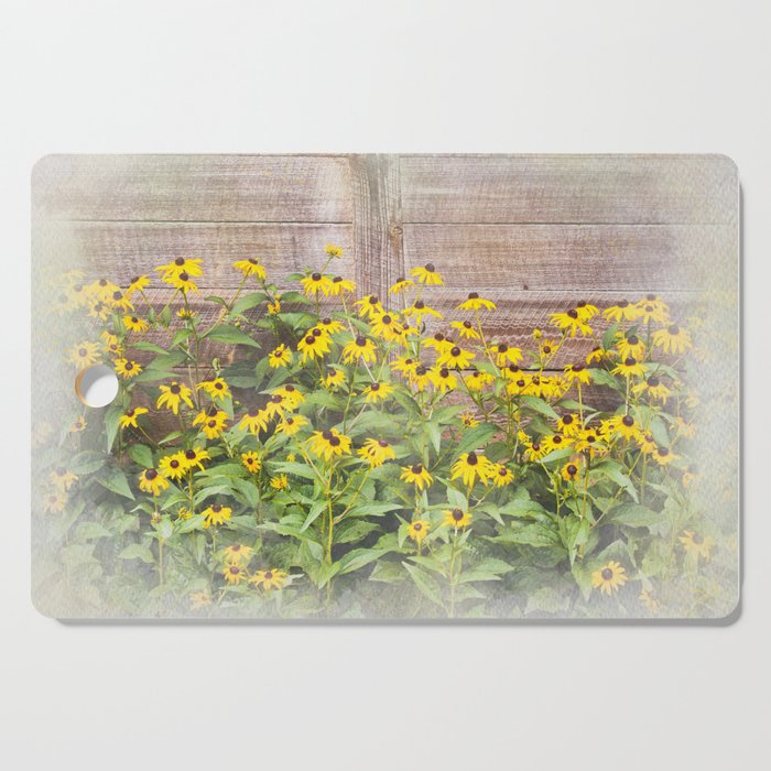 Wall of Flowers Watercolor Cutting Board