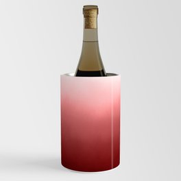 Boho Dip Dye Crimson Red Ombre Gradient Wine Chiller