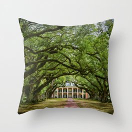 Oak Alley plantation historical site New Orleans USA  Throw Pillow