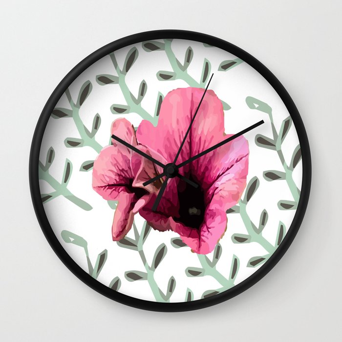 Uno Flower Wall Clock