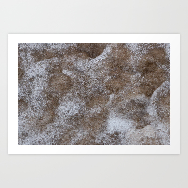 Sea Foam Abstract Coastal Art Art Print By Seazencity Society6