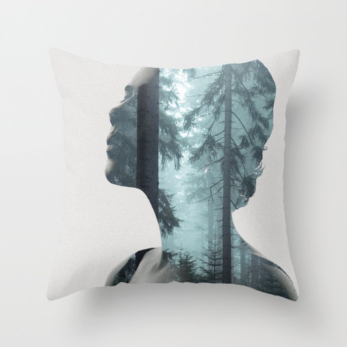 Silence of the Nature Throw Pillow