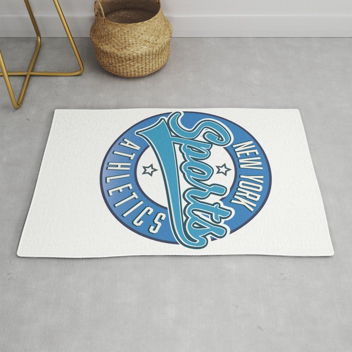 New York Sports Athletics Logo Rug