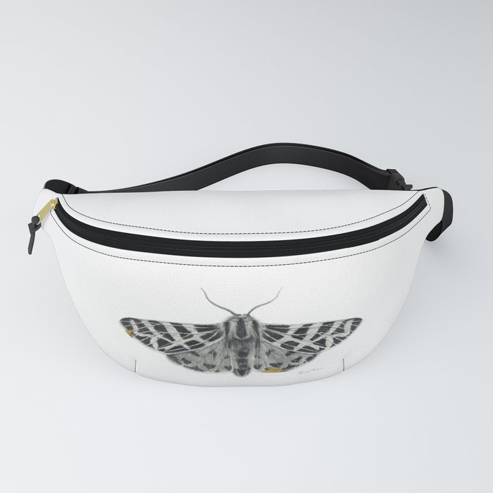 Kintsugi - A Graphite Drawing of a Moth by Brooke Figer Fanny Pack