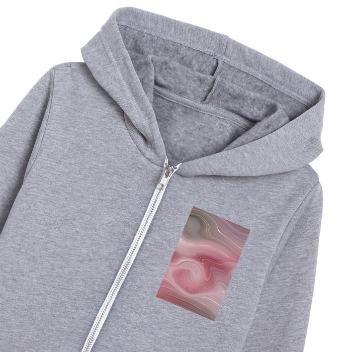 Rose Earth Agate Texture 07 Kids Zip Hoodie