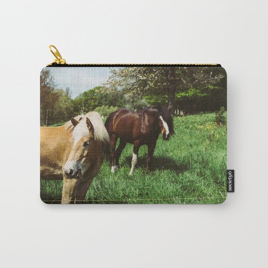 Horses In Spring Pasture Carry-All Pouch