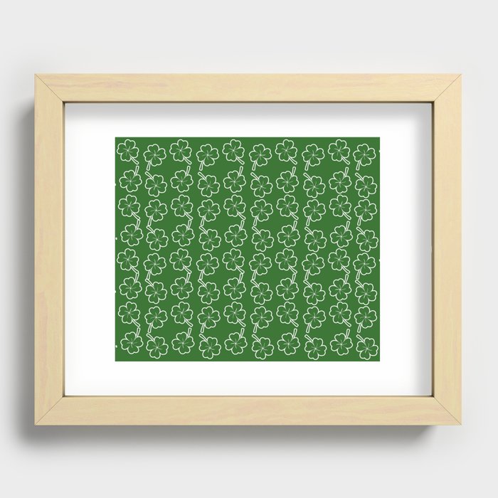 St Patricks day pattern Recessed Framed Print