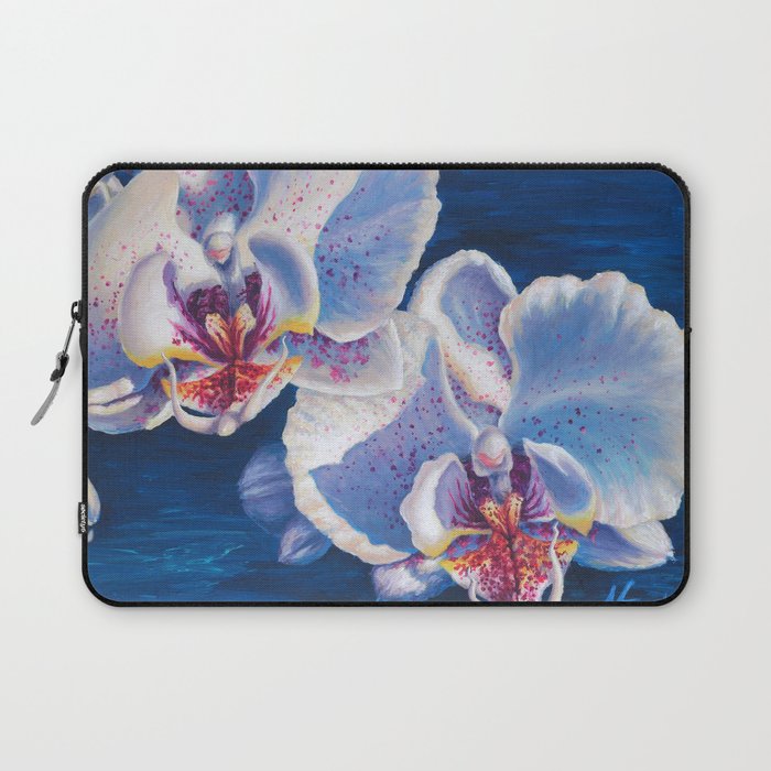 Two White Orchids Laptop Sleeve