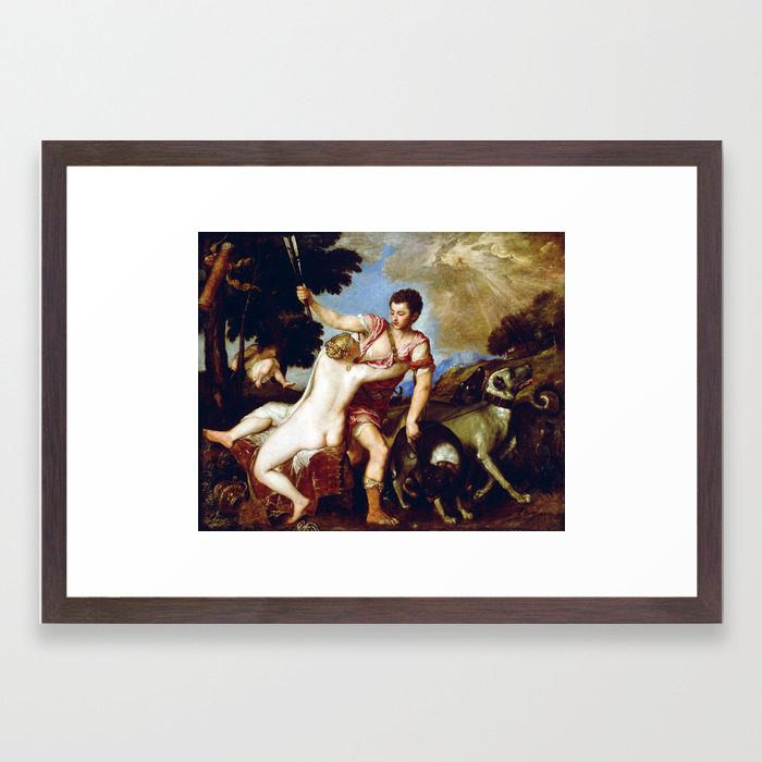 Titian Tiziano Vecellio Venus And Adonis Framed Art Print By