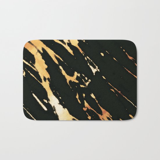 Black Copper Bronze Marble Bath Mat