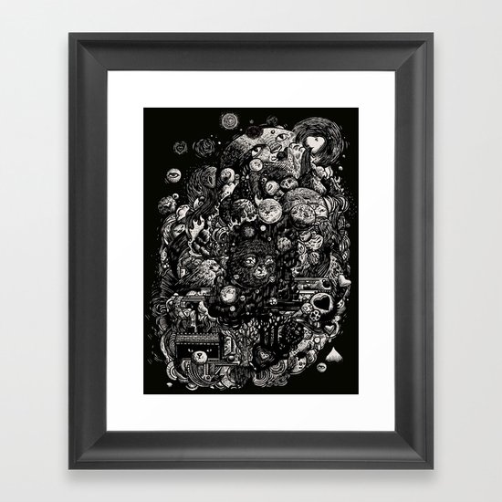 Spark-Eyed Oblivion Cascade Blues Framed Art Print