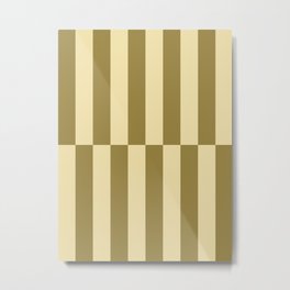 Strippy - Butter and Olive Metal Print