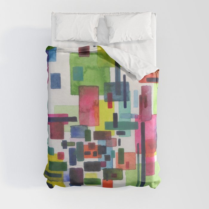 abstract city Duvet Cover