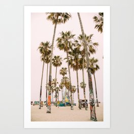 Palm Trees on Venice Beach - Los Angeles California Travel Photography Art Print