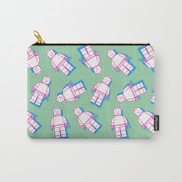 Mini Fig. Pattern - Green Carry-All Pouch