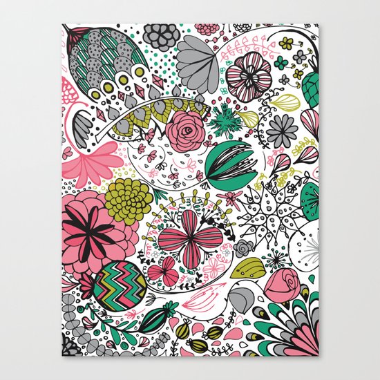 Doodle Flower Canvas Print