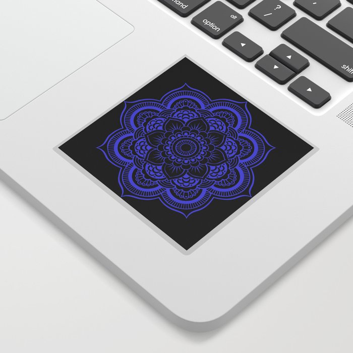 Mandala Black & Periwinkle Sticker