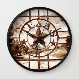 Texas Star Ranch Gate2 Wall Clock