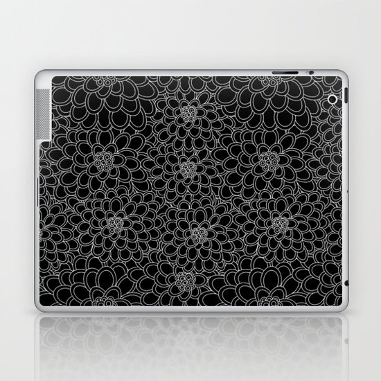 "Black flowered tree". Laptop & iPad Skin