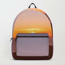 Over the Mountains there is a Sun Backpack | Vanished, Color, Fog, Sunset, Digital Manipulation, Faded, High, Photo, Mountain, Sky 