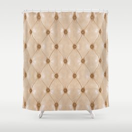 Elegant beige sofa leather texture Shower Curtain